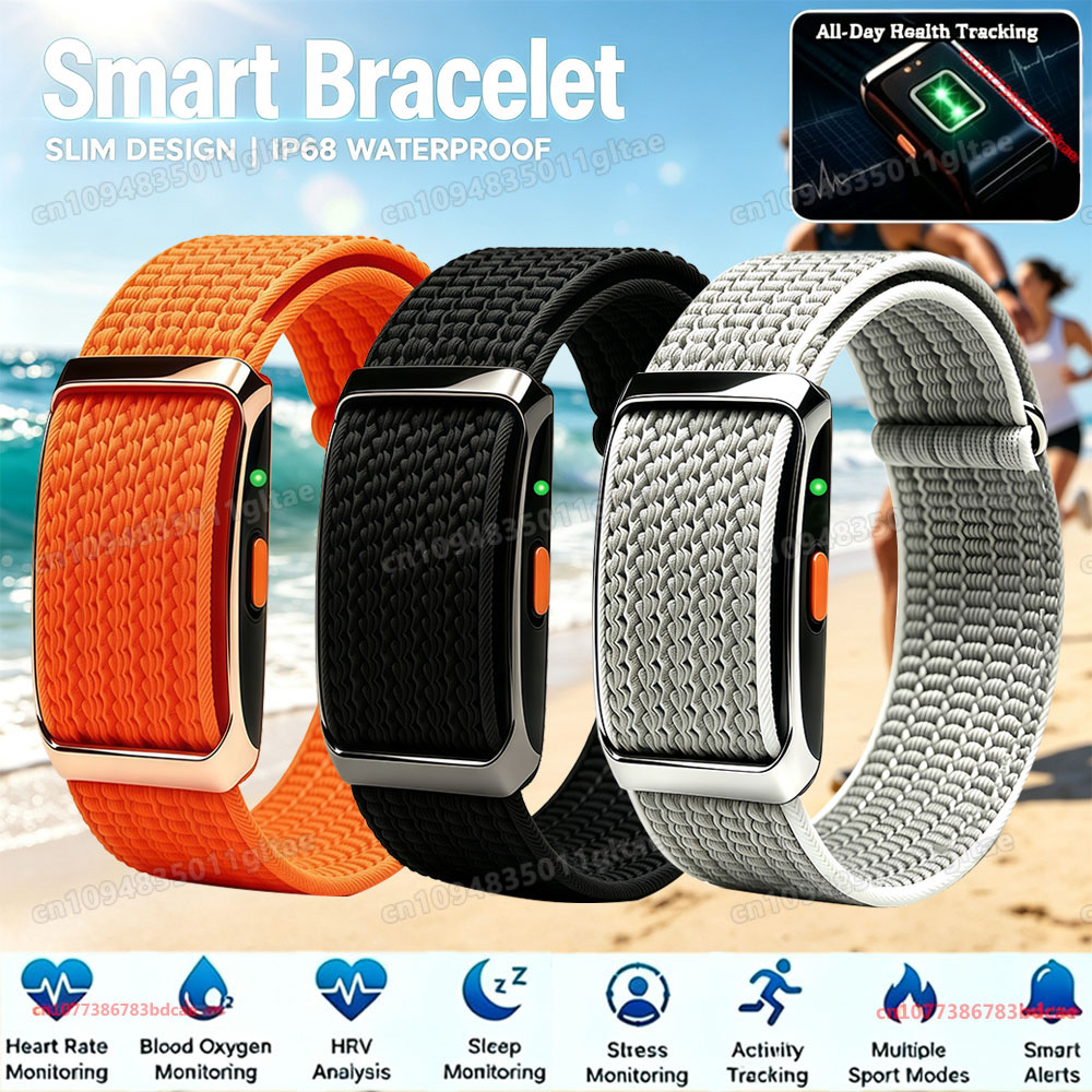 Health Wellness Bracelet - スマートブレスレット フィットネストラッカー ECG+PPG SpO2 スポーツ心拍数 血圧モニター