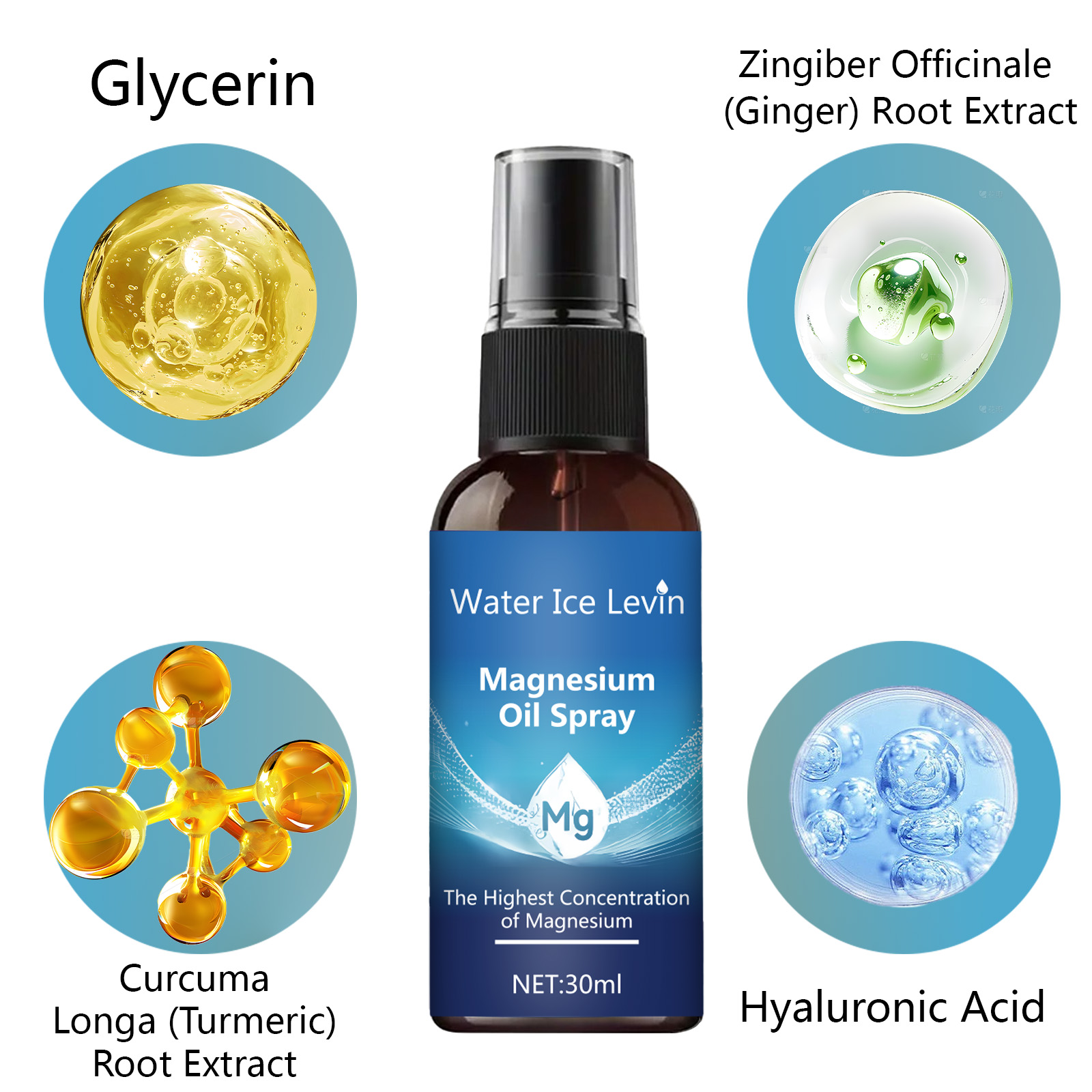 スプレー式のフェイス＆ボディ用スキンケアエッセンシャルオイル - Bath Salts Magnesium のレビューと価格