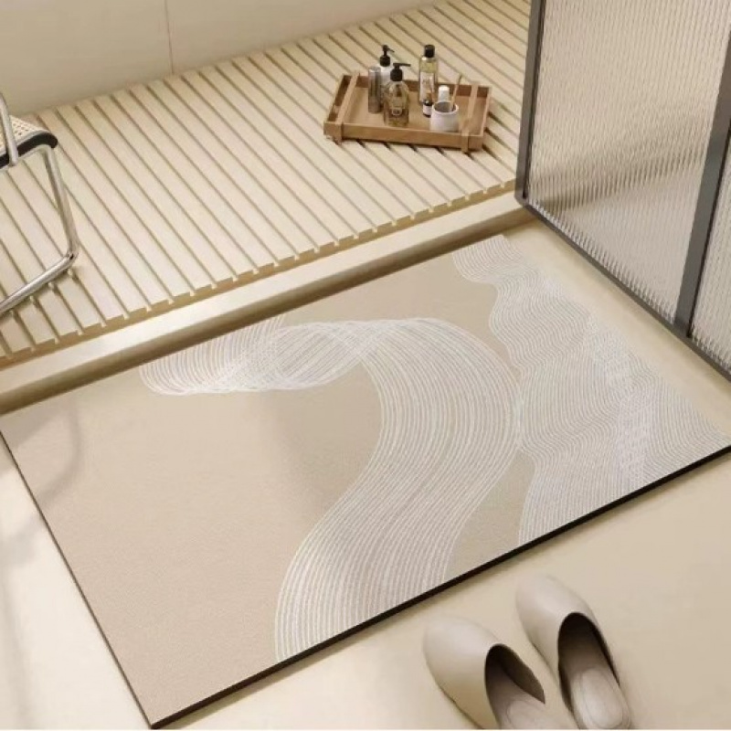 浴室用フロアマット、珪藻土吸水マット、トイレ入口用カーペット - Bamboo Bath Mat のレビューと価格
